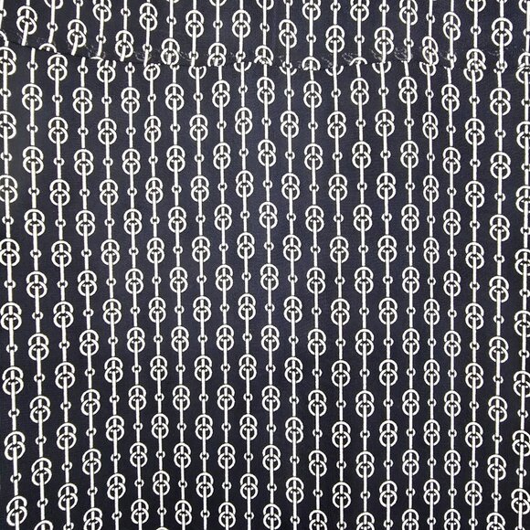 Ann Taylor Factory Shift Dress - Navy and White Bridle or Chain Link Pattern - Picture 5 of 9